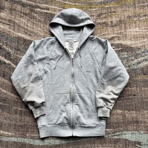 Vintage 80s McGregor Gray Thermal Lined Zip Up Hoodie Sweatshirt Jacket Sz Small